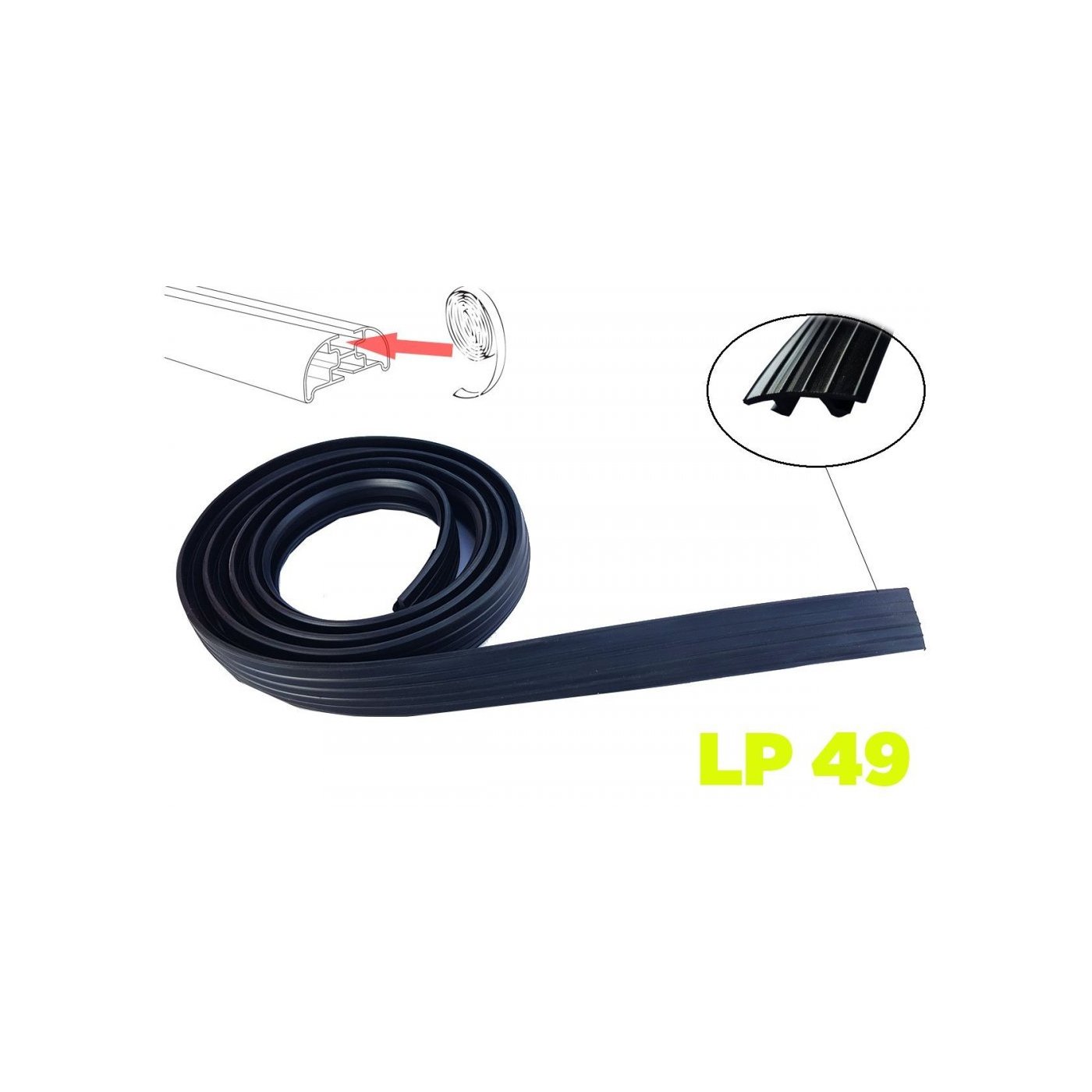 Csomagtartó kiegészítő tömítő gumi LaPrealpina LP49